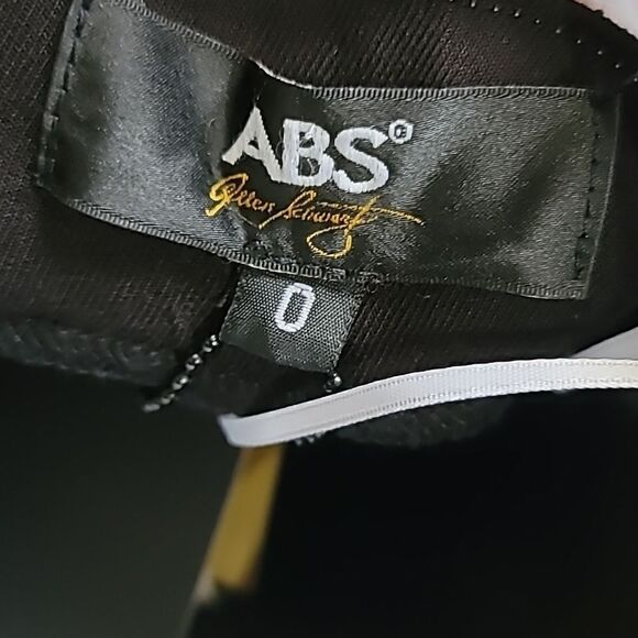 ABS By Allen Schwartz  Black and White Halter Back Jumpsuit Sz 0  NWT - Picture 10 of 10